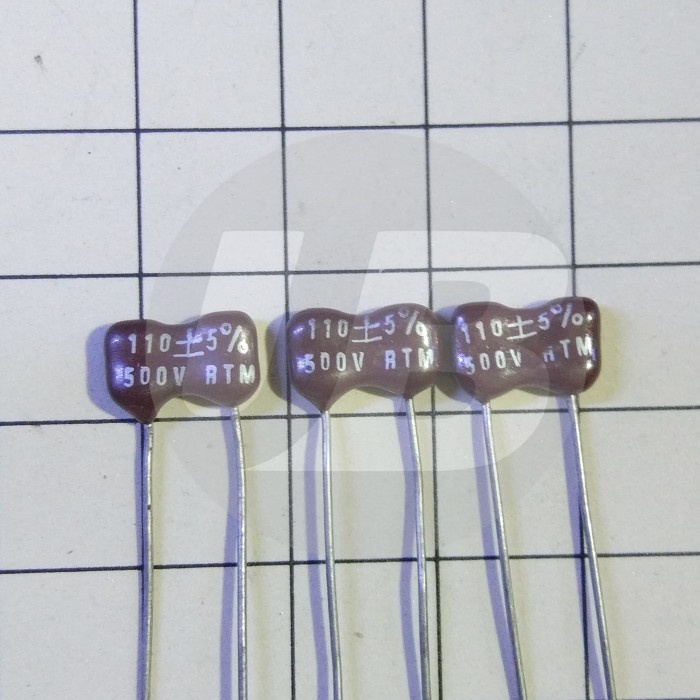 Kapasitor Silver Mika 110pf 0.11nf 500V 5% Silver Mica Capacitor 1pc