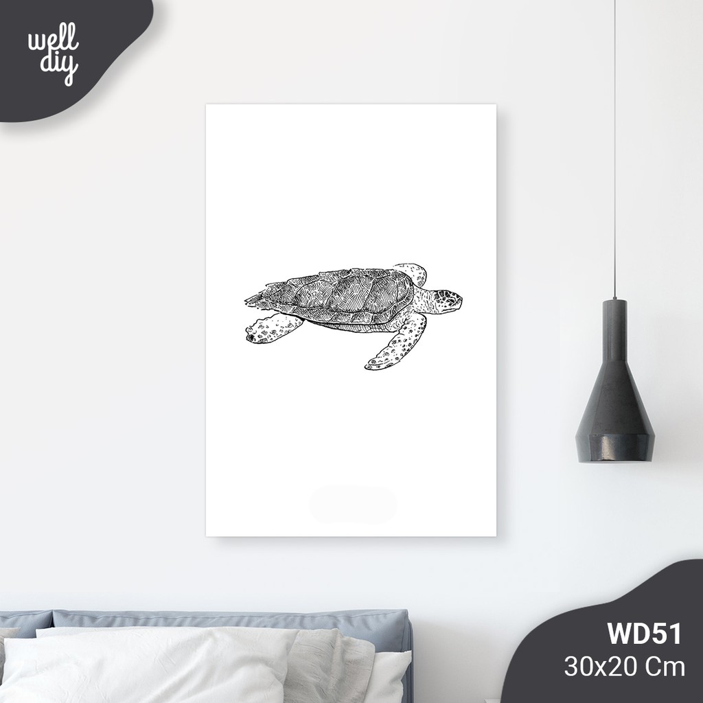 Hiasan Dinding Hiasan Kamar Wall Decor Turtle - WD51