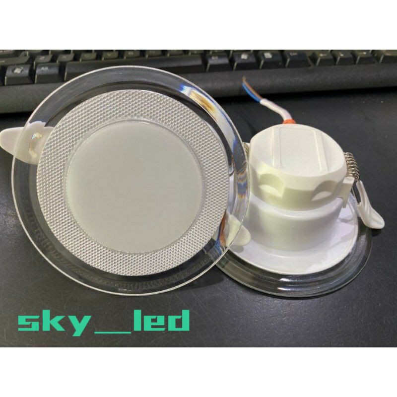 Lampu downlight  6watt 3 warna/pinggir benin  / panel led 3 warna / lampu led 3 warna