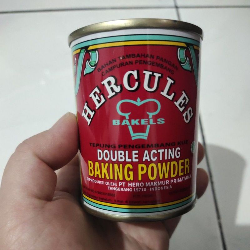 

HERCULES BAKING POWDER DOUBLE ACTING (TEPUNG PENGEMBANG KUE) 110GR