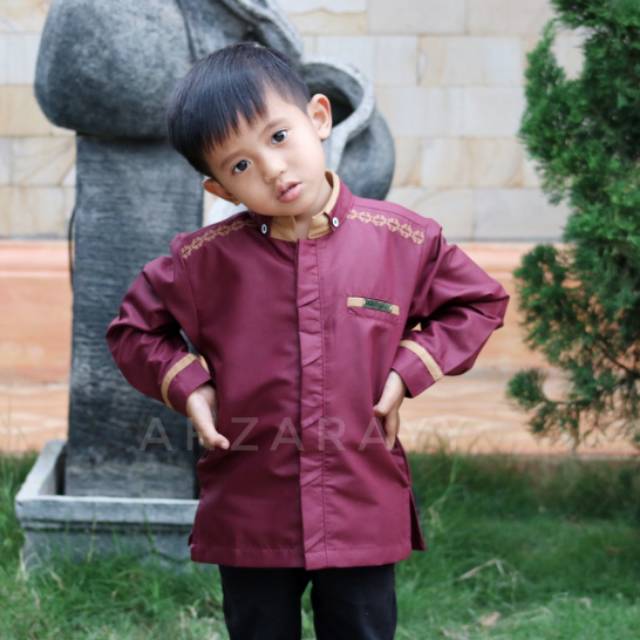 Kemeja Koko lengan panjang/ Koko Mizan keren/Koko anak ayah keren