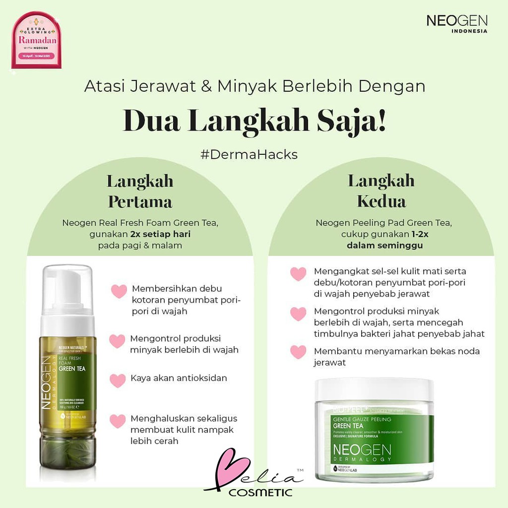 ❤ BELIA ❤ Neogen Dermalogy Bio Peel Gauze Peeling Green Tea | Lemon | Wine  - 18/30 Pads  ✔️BPOM