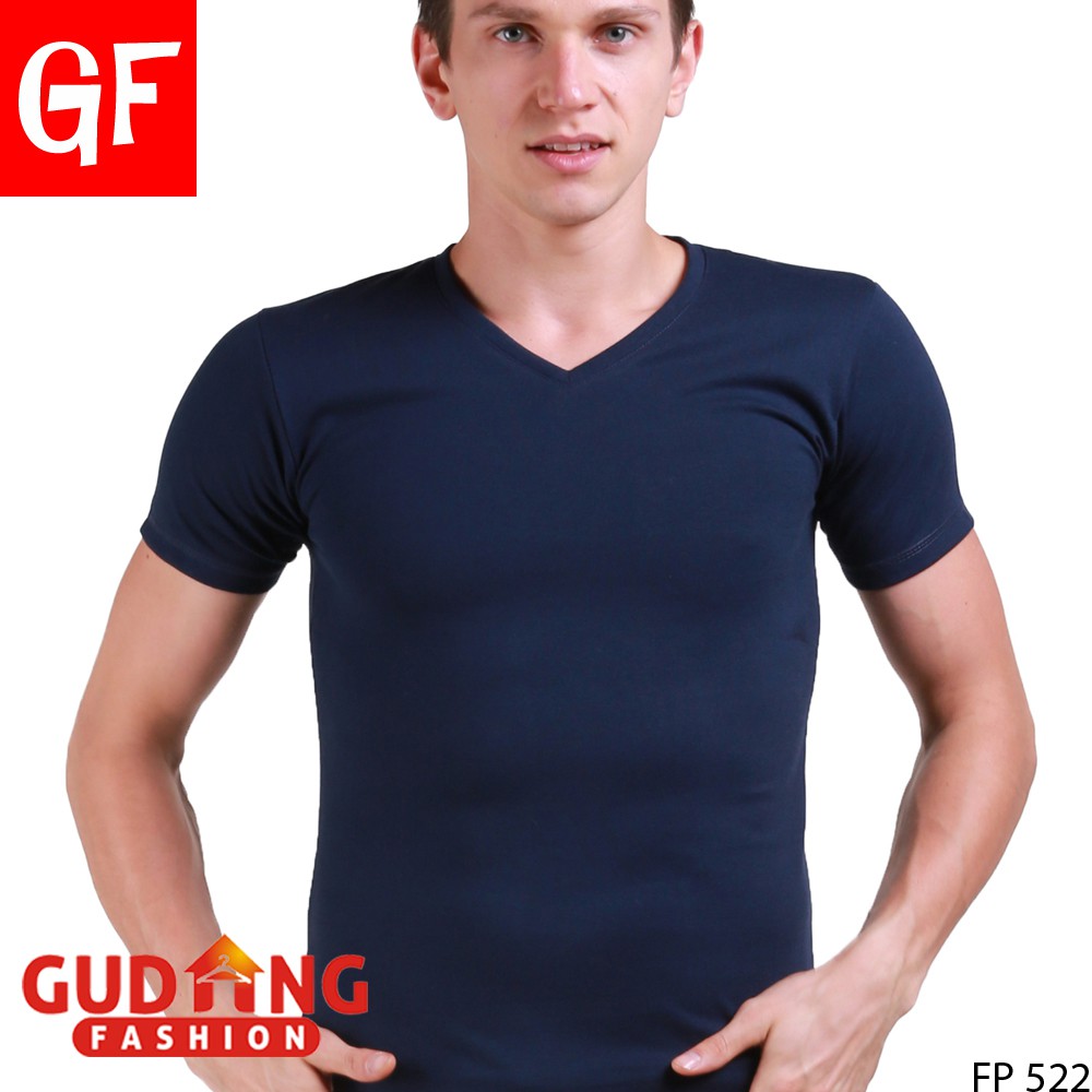 Kaos Pria Lengan Pendek V-Neck Polos (COMB)