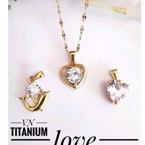 Kalung Wanita Titanium Love Gold 19224