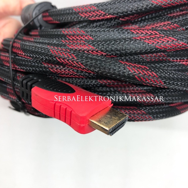 Kabel HDMI to HDMI Kepang Merah 20Meter