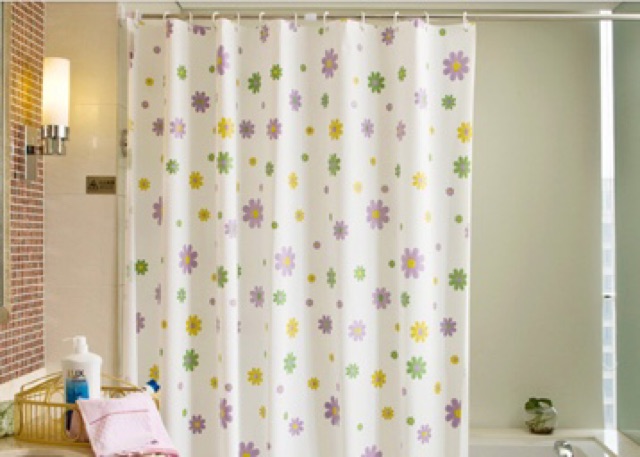 Shower curtain with PEVA material bonus Hook / tirai kamar mandi