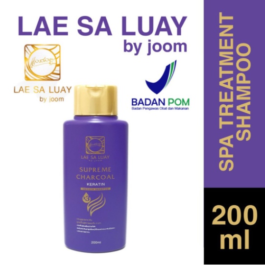 [BPOM] Lae Sa Luay Supreme Charcoal Hair Shampoo / Sampo Pelembut Rambut Rusak