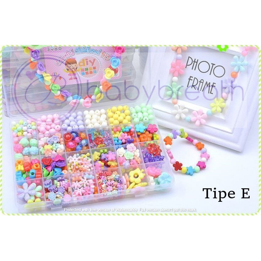 DIY Mainan manik edukasi anak/ DIY Meronce Kalung Gelang Anak/ Mainan Anak Perempuan-6