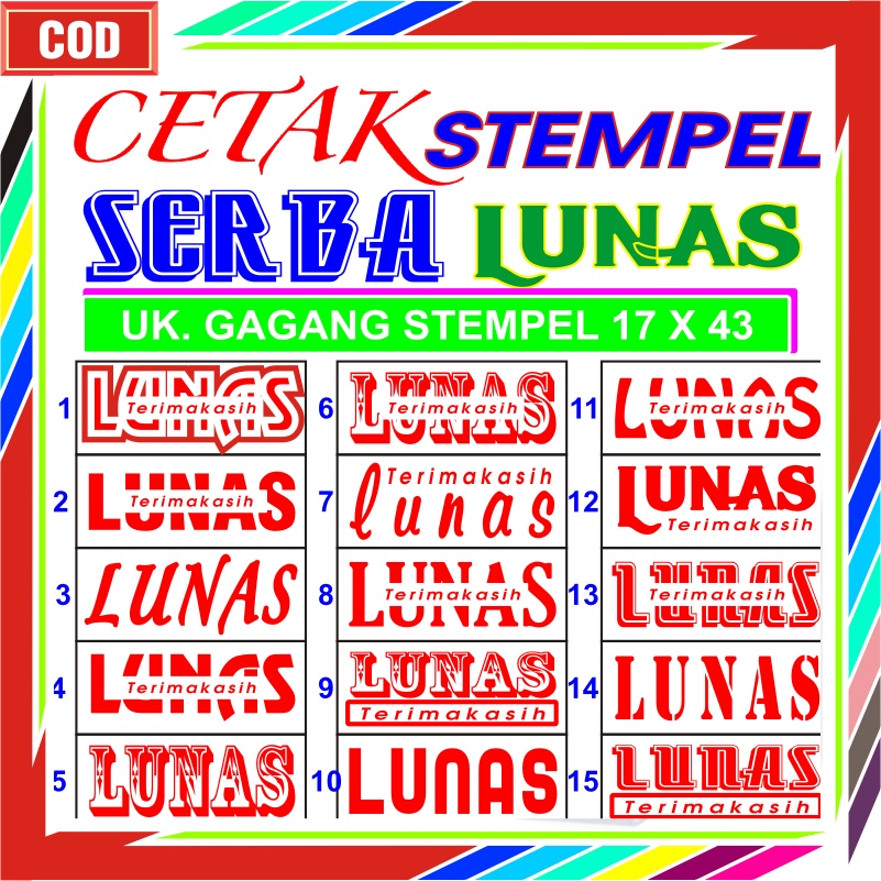 

STEMPEL CAP LUNAS WARNA OTOMATIS FLASH TOP DOKTER KANTOR TOKO KWITANSI FAKTUR DAGANG SERBAGUNA