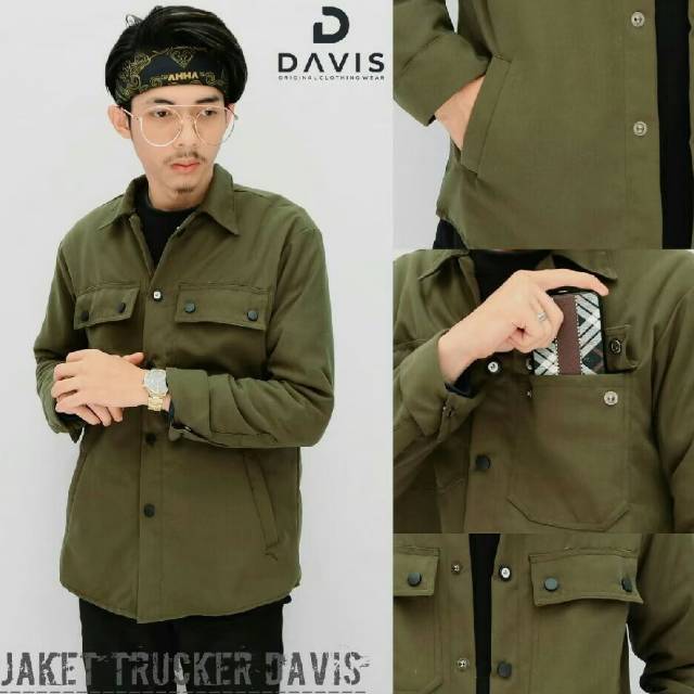 Jaket semi parka pria hijau army / Semi parka  - Semi parka hijau army - Field jaket