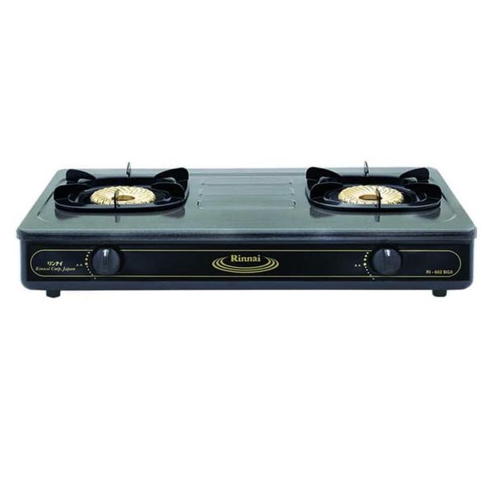 Rinnai Kompor Gas Rinnai 602 Bgx - 2 Tunggu - Body Teflon - Terbaik 