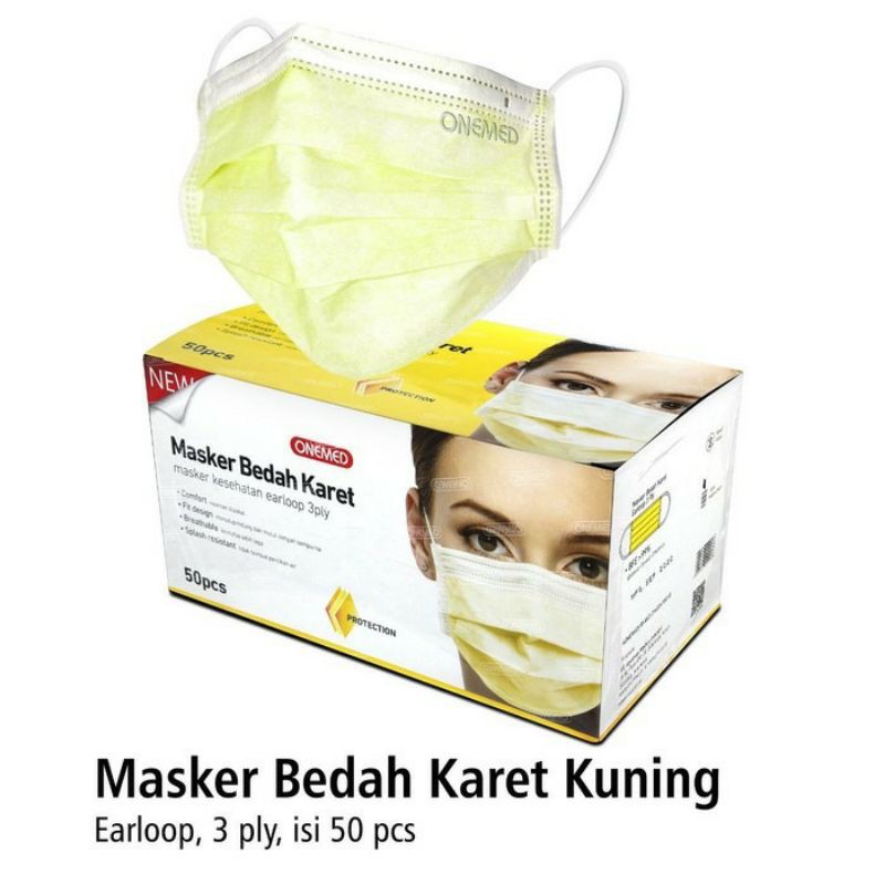 Onemed Masker Bedah Medis Dokter 3 Ply Lapis Earloop