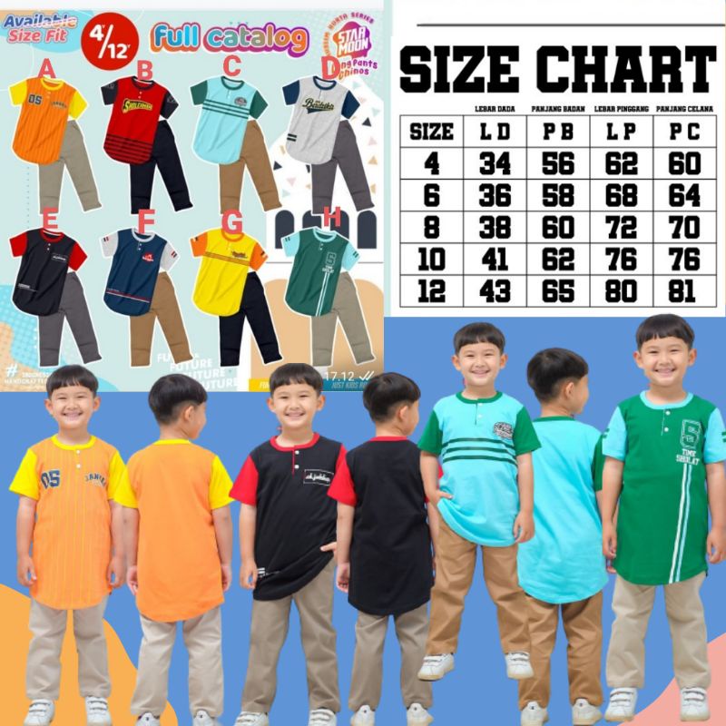 Set Muslim Kurta Starmoon 4-12T