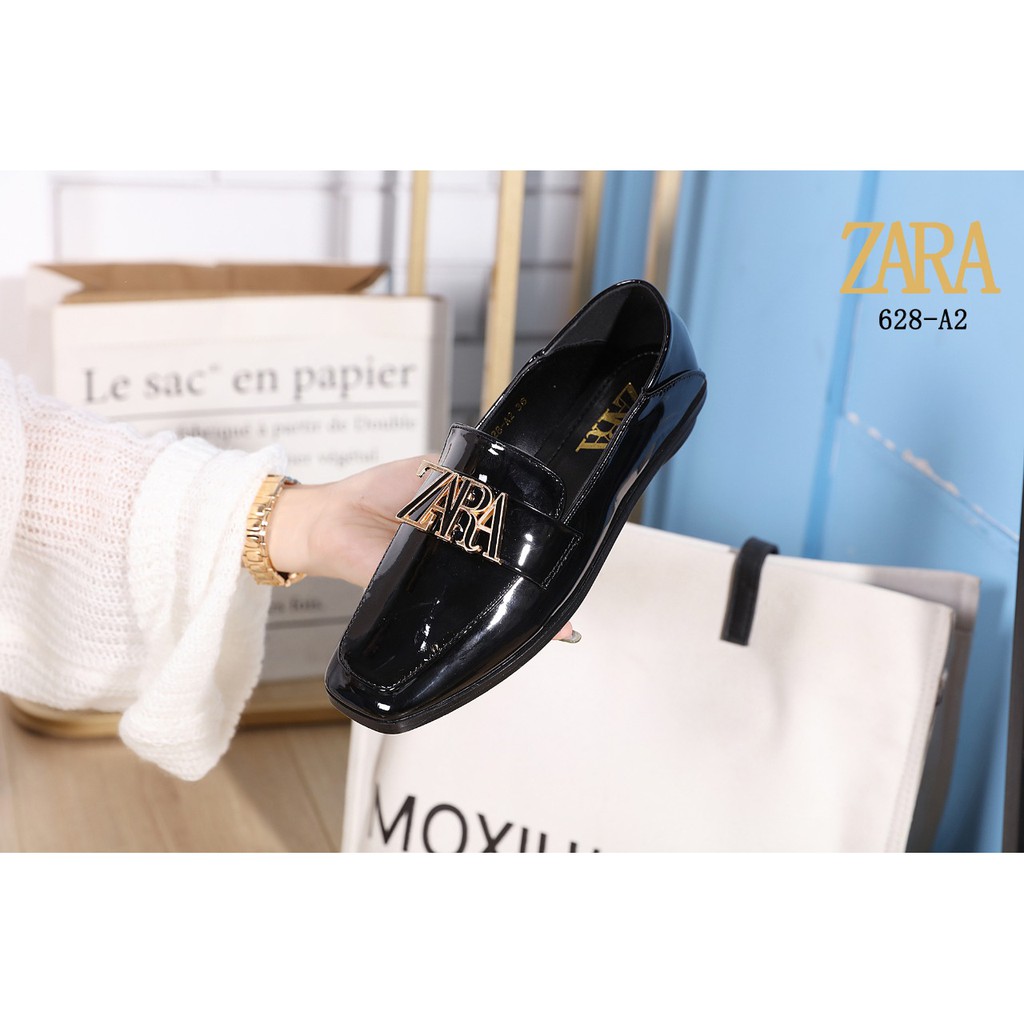 IMPORT ZARA 628-A2BB Sepatu Flat Shoes Murah Wanita Cewek Batam Hitam Maroon Apricot Wine Merah