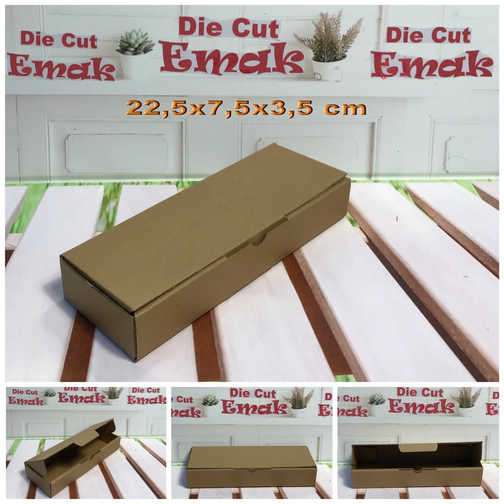 

kardus uk.22,5x7,5x3,5 cm kotak box karton Die Cut