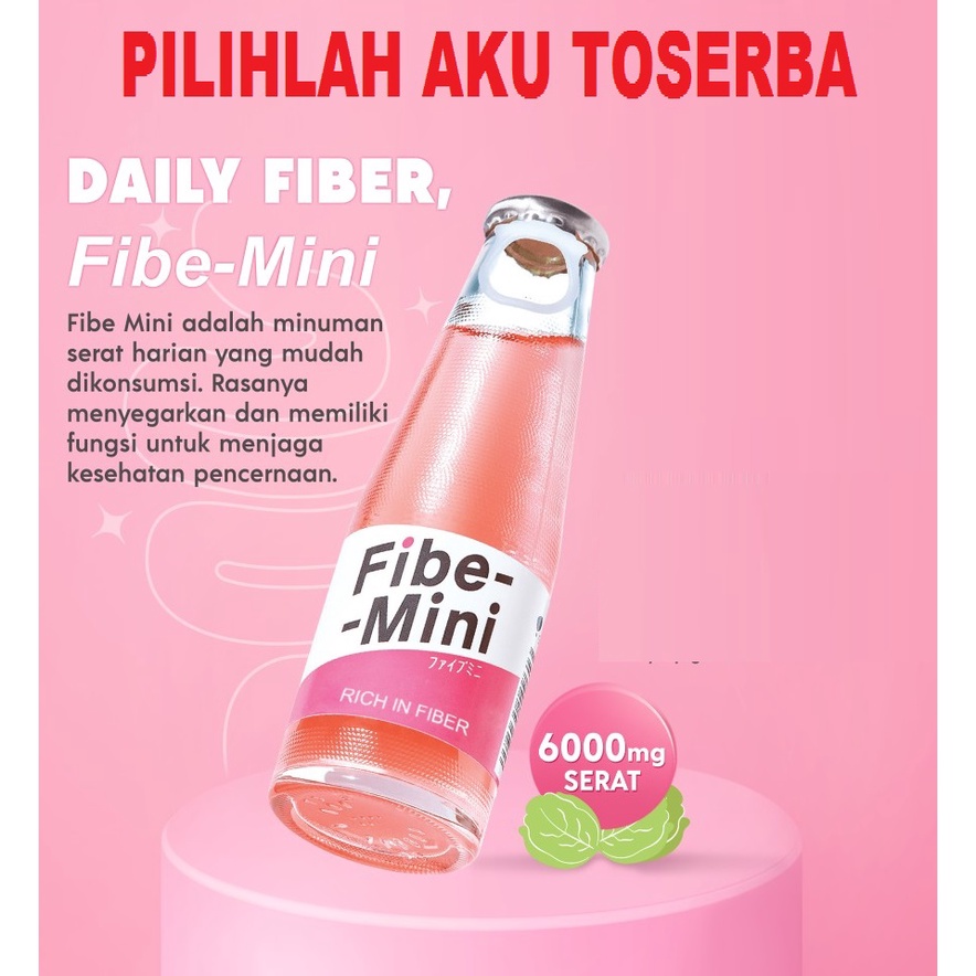 FIBE MINI 100 ml - ( Harga 1 Dus isi 24 Botol ) - TERMASUK BUBBLE WRAP