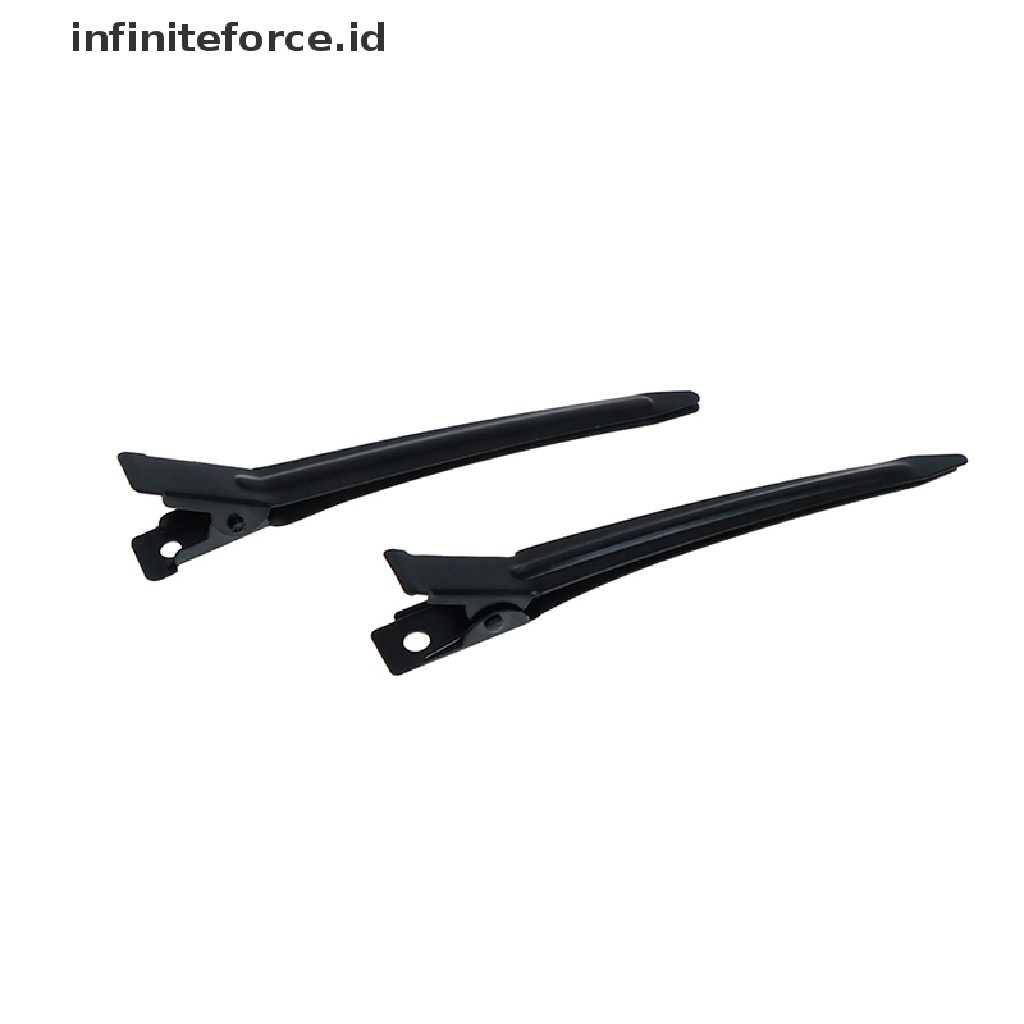 Infiniteforce.id 10pcs / Set Klip Jepit Rambut Profesional Bahan Metal Untuk Salon