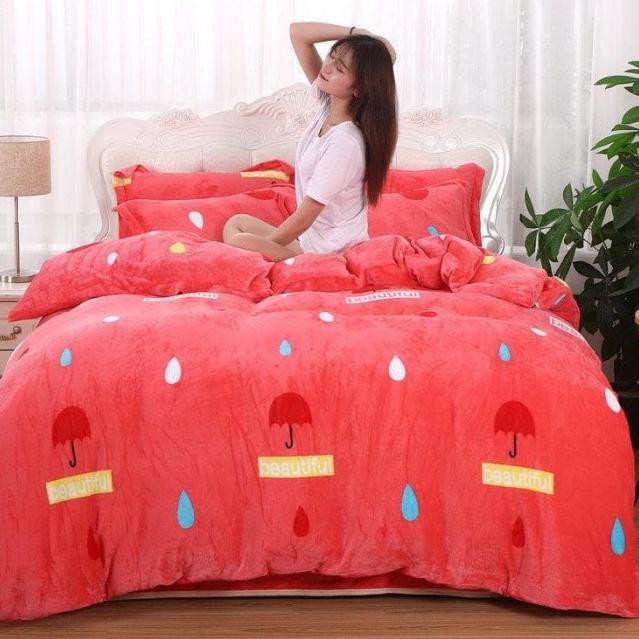 selimut dewasa bulu halus tebal jumbo 230x200 list tebal