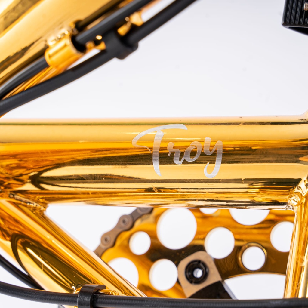 Sepeda Lipat Element Troy UV 10 Speed Black Chrome Gold