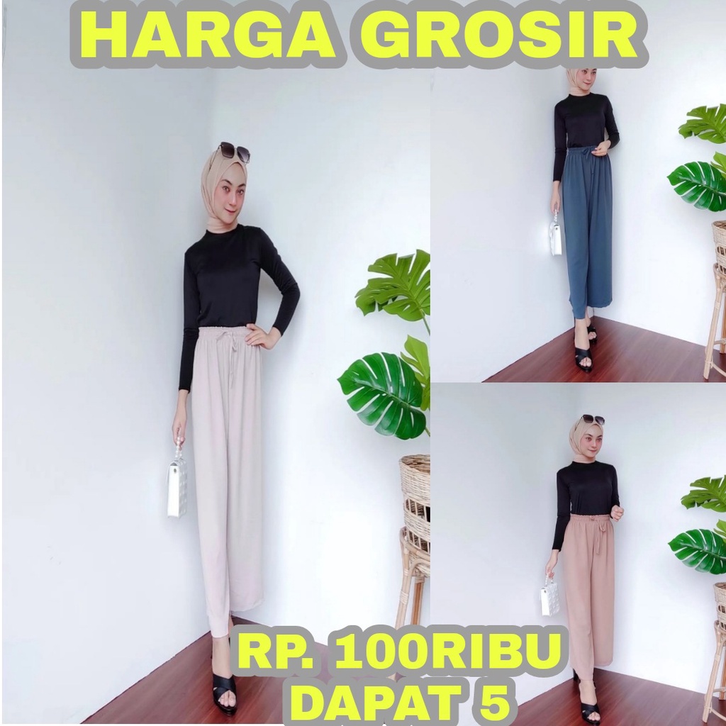 CELANA KULOT WANITA CRINKLE TERBARU KEKINIAN OOTD KOREA ANAK REMAJA BAHAN PREMIUM