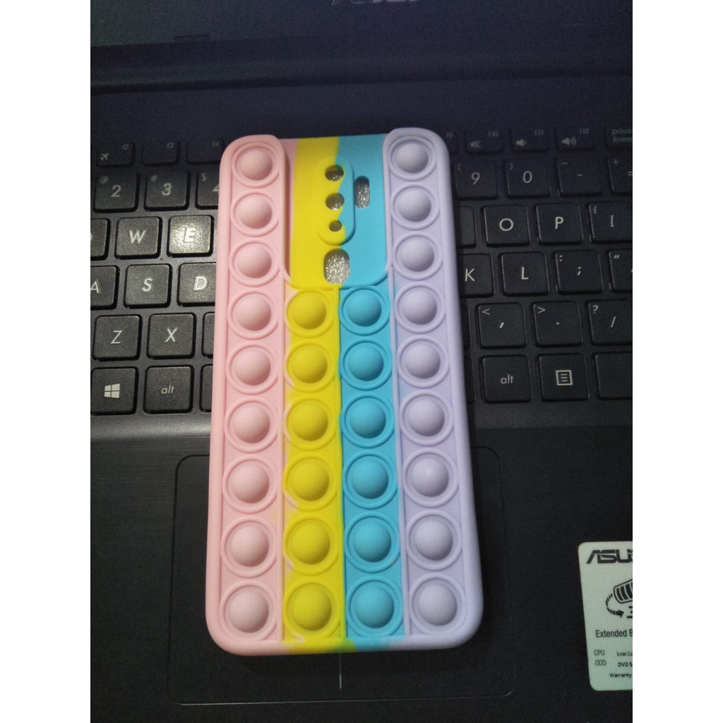 Case pop it Oppo A5(2020) A3S A5 silikon rainbow push bubble fidget case stress reliever