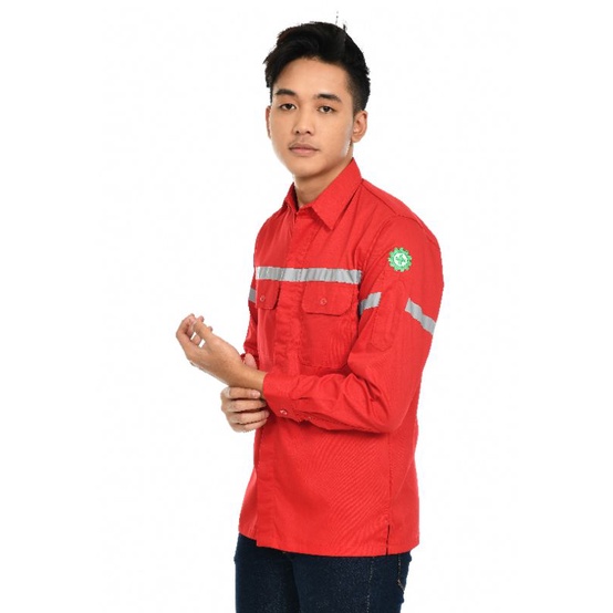 Wearpack Safety Baju Safety Baju Kerja NSRC Bordir K3 dan Bendera Indonesia tambah bordir logo