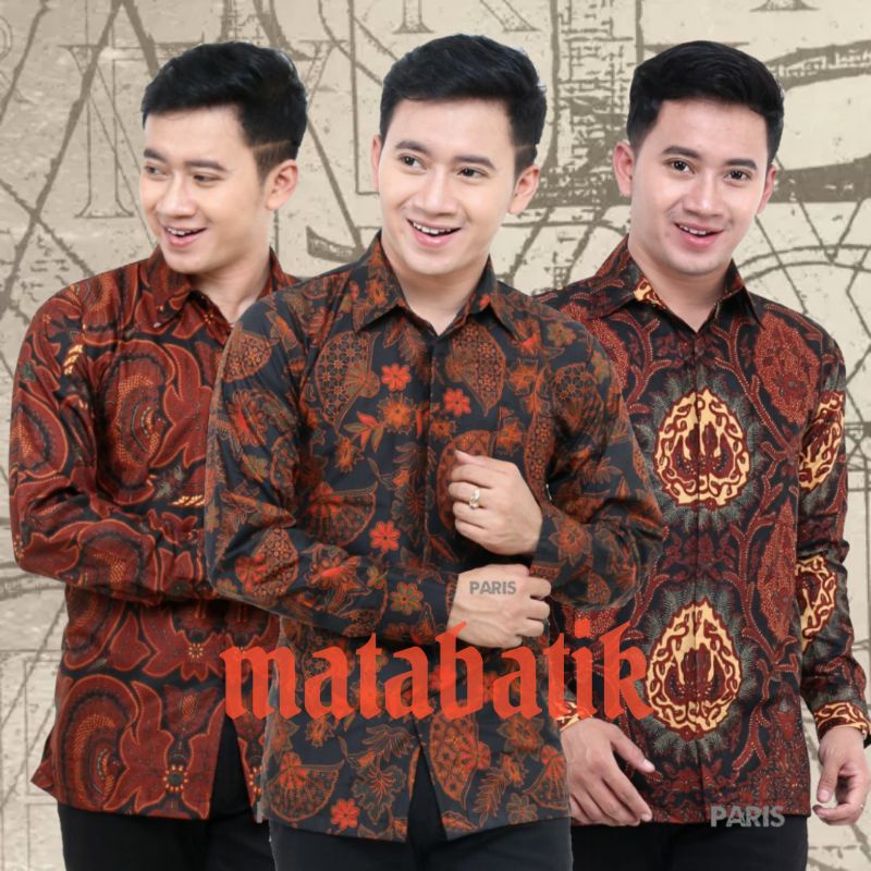 PREMIUM BEST SELLER MODERN Batik Pria Lengan Panjang Bagus Mahal Terbaru Murah Solo Jawa Kondangan.