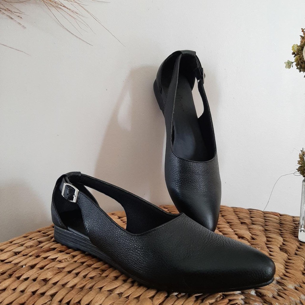 SEPATU PANTOFEL KULIT WANITA KERJA KULIT HIGH HEELS SEPATU KANTOR