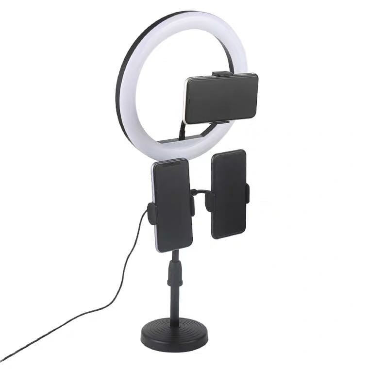 PAKET RING LIGHT 26CM/Desktop With 3 Phone Holder + TRIPOD CXB-260A