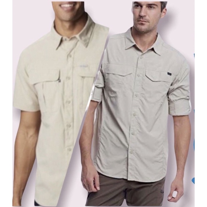 kemeja pria normal dan bigsize columbia cream