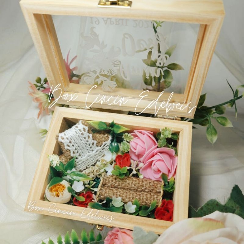 RING BOX/ KOTAK CINCIN/ BOX CINCIN/ RING BEARER/ BOX PERSEGI PANJANG SMALL