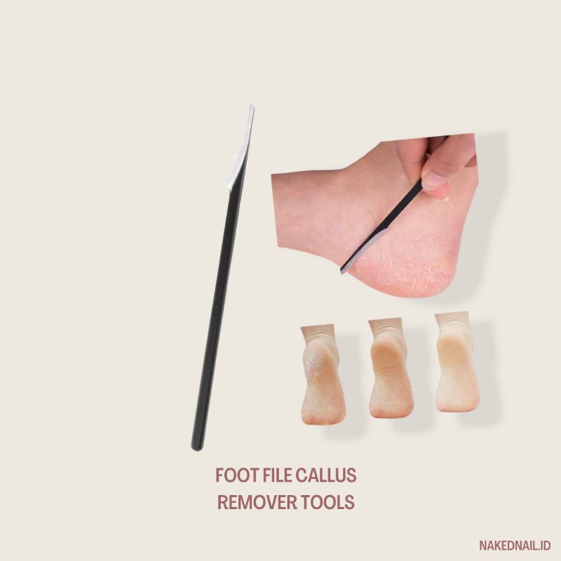 Foot file callus remover pedicure dead skin kikiran kaki kulit mati stainless nailart nail art