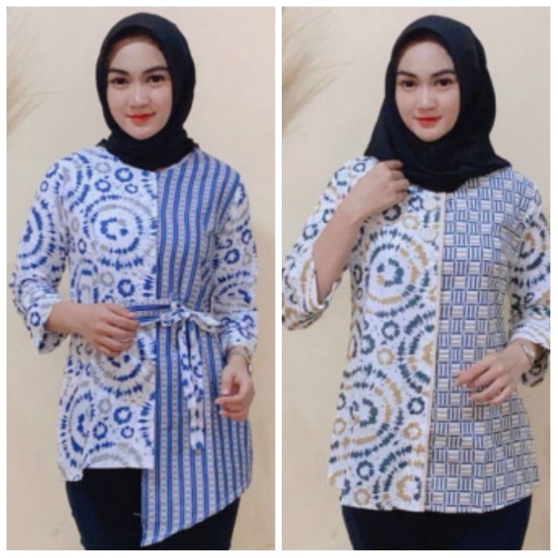 Pusat Grosir Tey-17 Batik Wanita Asj Sa Hrb026 Kenongo Kemeja Tosca Pendek 9BNZDGf575pMK
