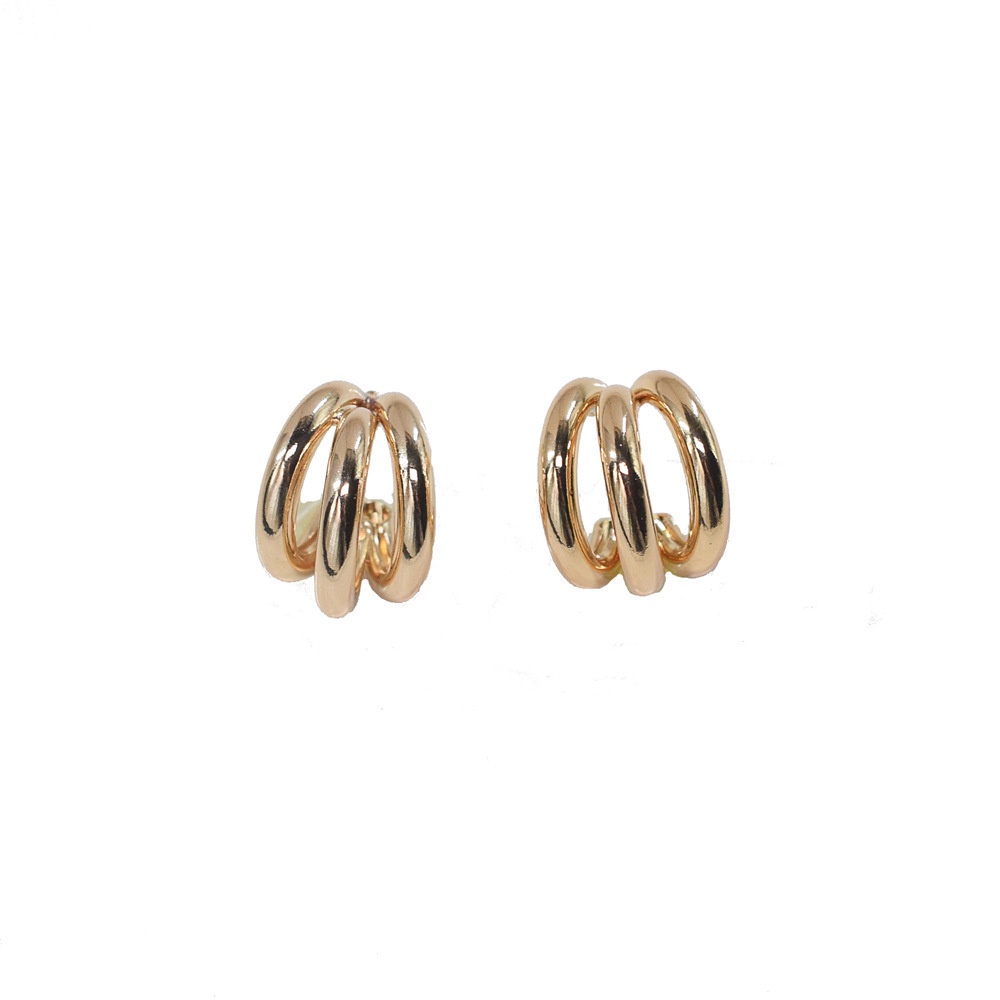 Jepang dan Korea logam lingkaran anting sterling anting-anting perak needle elegan wanita berlebihan