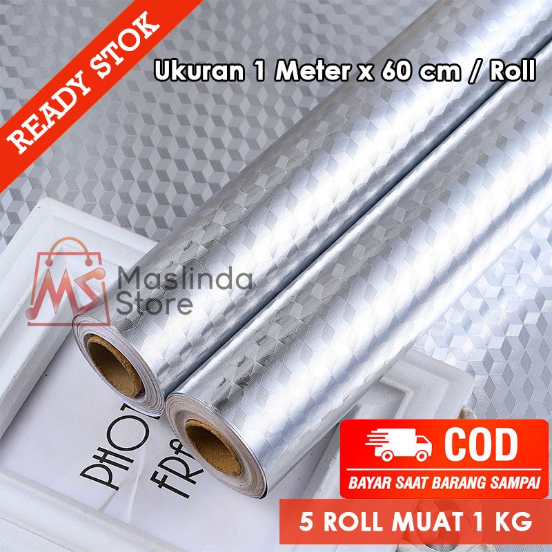  Bayar Di Tempat Stiker  Wallpaper Dapur  Bahan Aluminium 