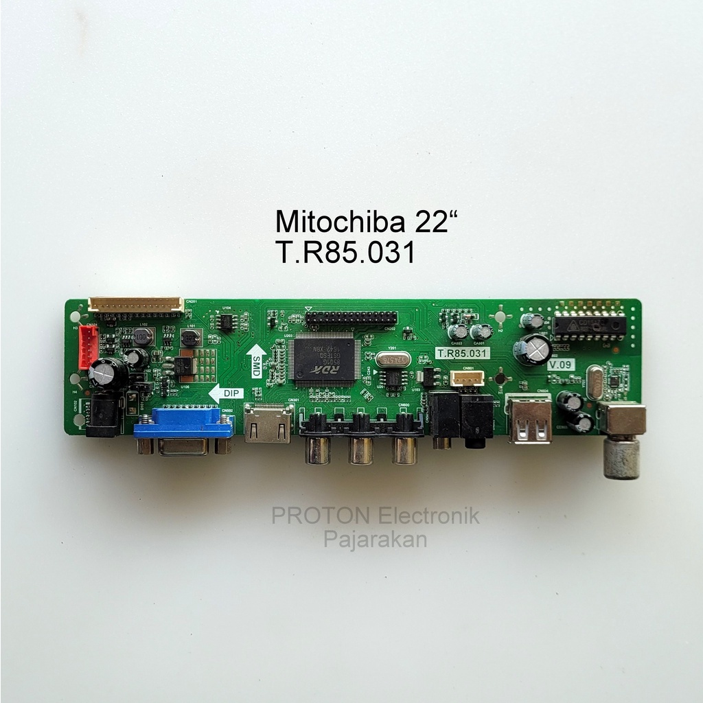 Mainboard LCD LED TV universal Mitochiba 22“ Mito A120 Polysonic 17" PS-1777 Mesin Matherboard T.R85