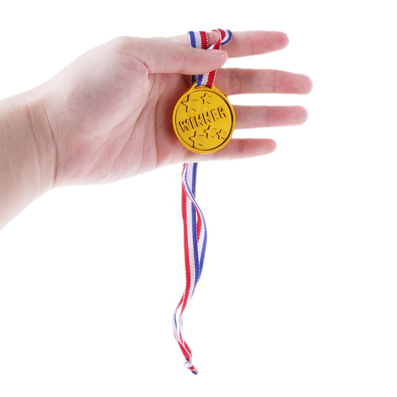 Mary Mainan Model Medali Emas Realistis Tahan Lama Hadiah Pemenang Mainan Pasokan Sekolah 12 Pcs