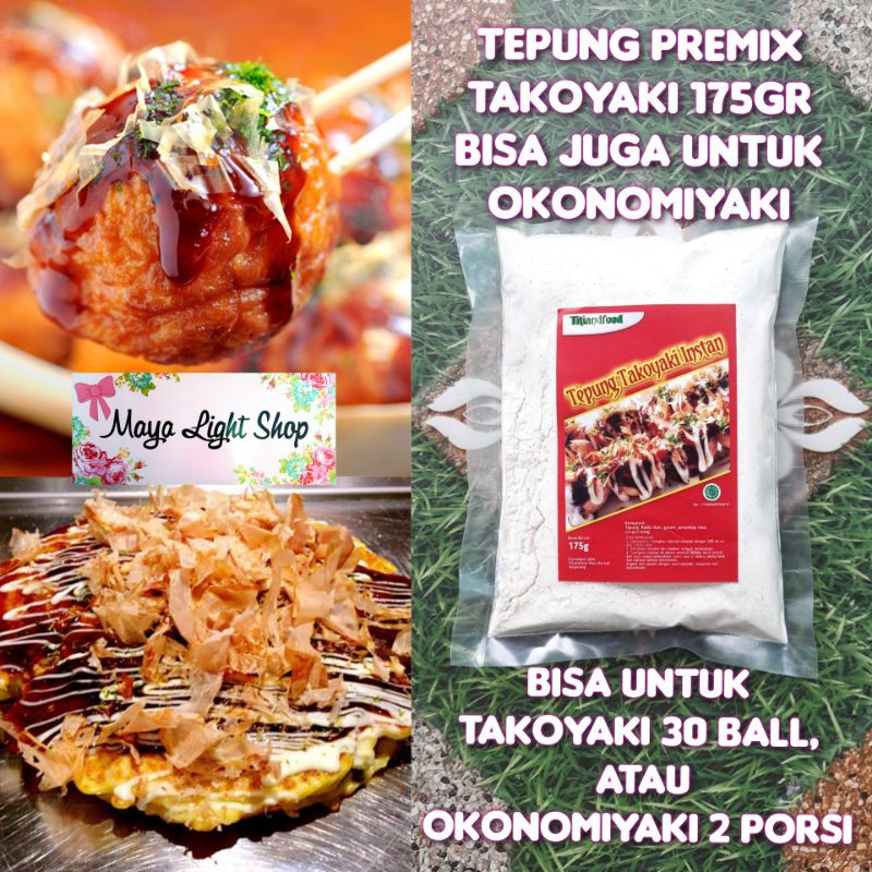 

Tepung takoyaki okonomiyaki titiandfood 175gr takoyaki flour termurah halal tepung premix tako ball tepung serbaguna
