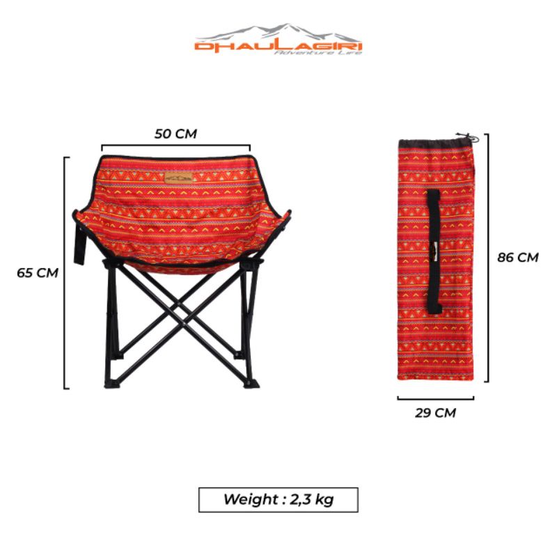 Folding Chair 600 Etchnic Dhaulagiri - Kursi Lipat Camping Outdoor