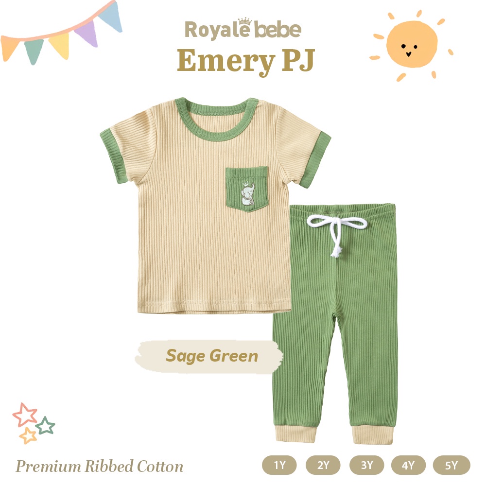 Royale Bebe Emery PJ Piyama Pendek Celana Panjang Anak 1 - 5 Tahun