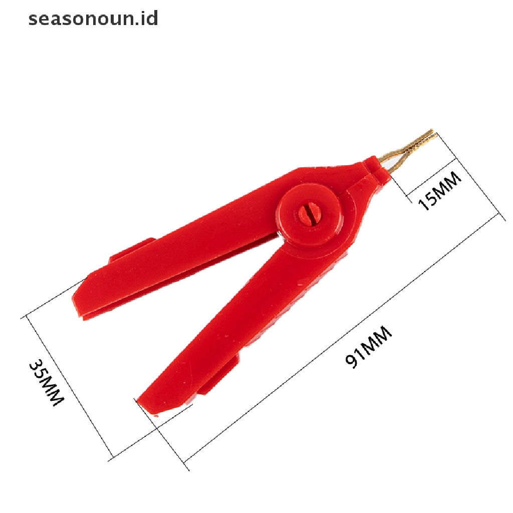 【seasonoun】 2pcs/set LCR-Plated Copper Alligator Clip Kelvin Four Clip Duckbill Clips ID