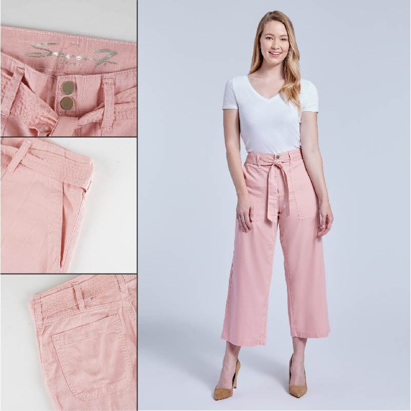Kulot Wanita - Wide 7/8 Kulot Pants Wanita Model Besar [CG-SVN 01]-CG-SVN 01 PINK