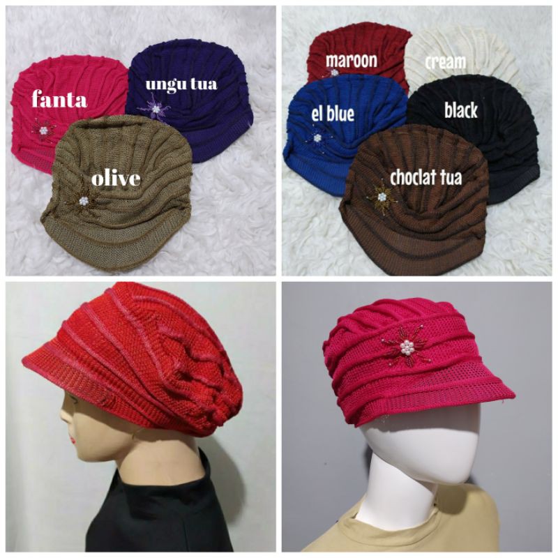 ciput pad rajut - ciput topi rajut