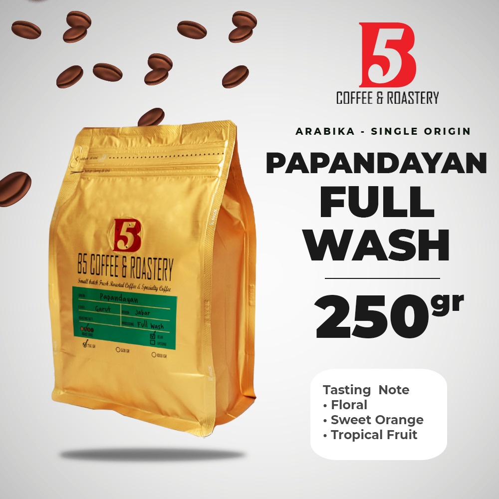 

Kopi Arabika Papandayan Full Wash | Medium Roast 250 gr | B5 Coffee