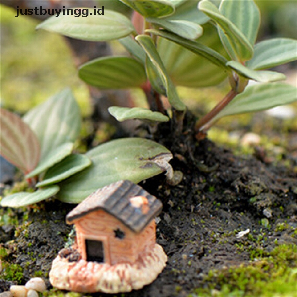 (Justbuyingg.Id) 3pcs Miniatur Rumah Kecil Untuk Dekorasi Taman / Lansekap Mikro