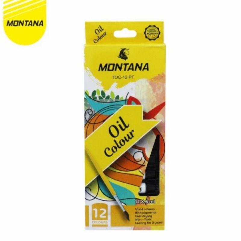 

Cat minyak montana TOC-12 PT set 12 warna