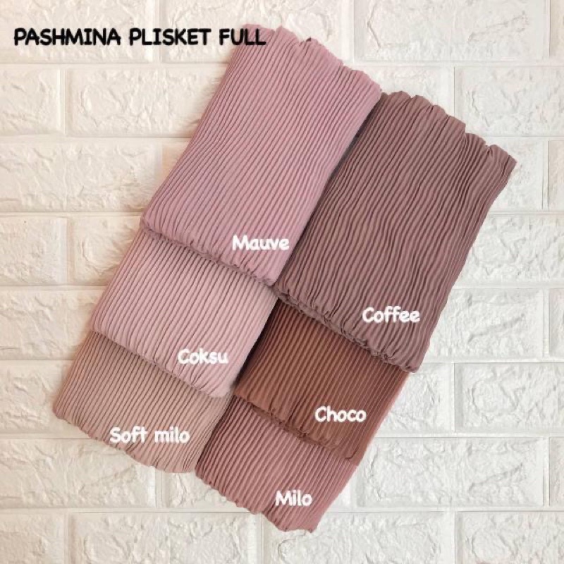 PASHMINA PLISKET FULL PREMIUM CERUTY BABYDOLL TERMURAH