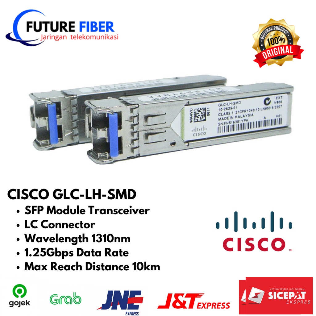 CISCO GLC-LH-SMD SFP Module 1Gbps Transceiver Module