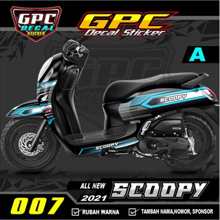 Decal Sticker All New Scoopy 2021 006 Design Hiu Shark Dekal Stiker Striping Fullbody Motor Honda Shopee Indonesia