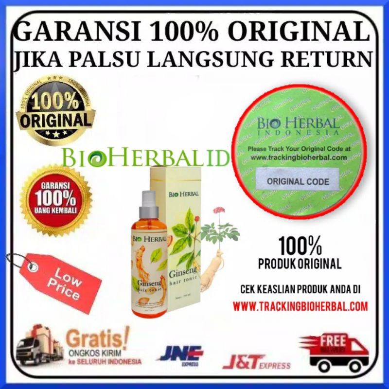 Bio Herbal Ginseng Hair Tonic Dengan Ginseng Asli Menumbuhkan Rambut Kurangi Rontok Bio Herbal Shopee Indonesia